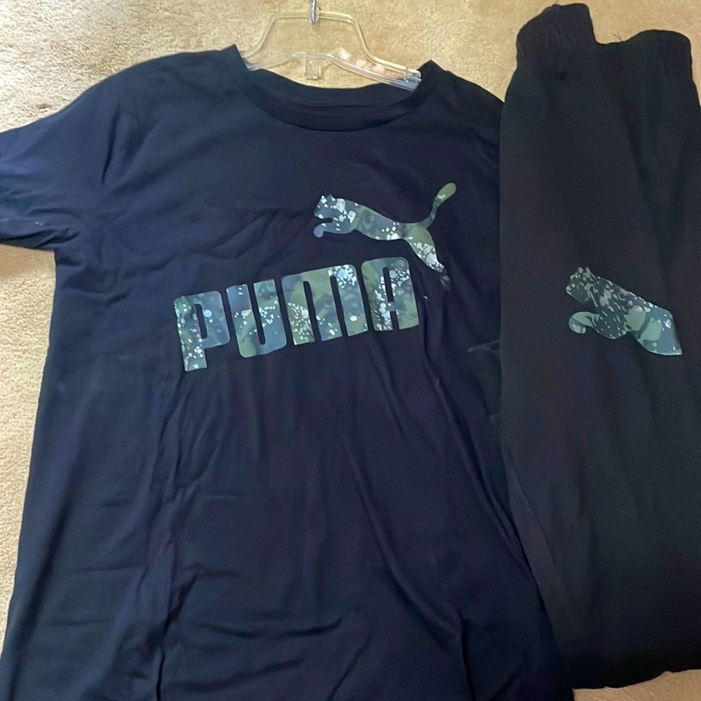 Boys Black puma jogger set !